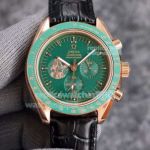 Copy Omega Speedmaster Apollo 11 Green Chronograph Dial Moonwatch 42MM